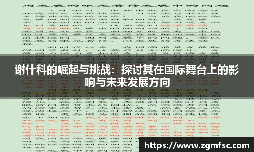 谢什科的崛起与挑战：探讨其在国际舞台上的影响与未来发展方向